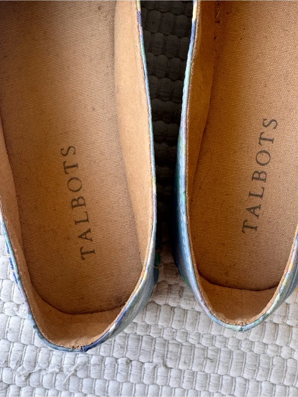 Talbots Pastel Plaid Espadrille Loafers in Blue, Pink, Yellow